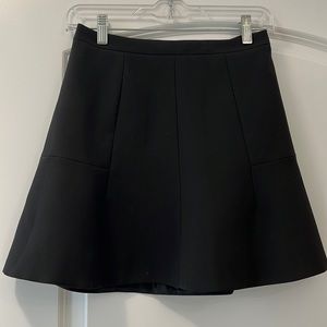 J. Crew Black Flare Mini Skirt